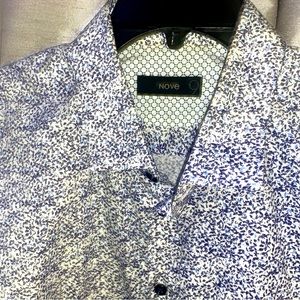 Nove navy blue/ white print